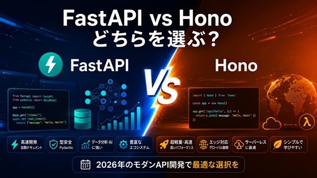 FastAPIとHonoの比較概要