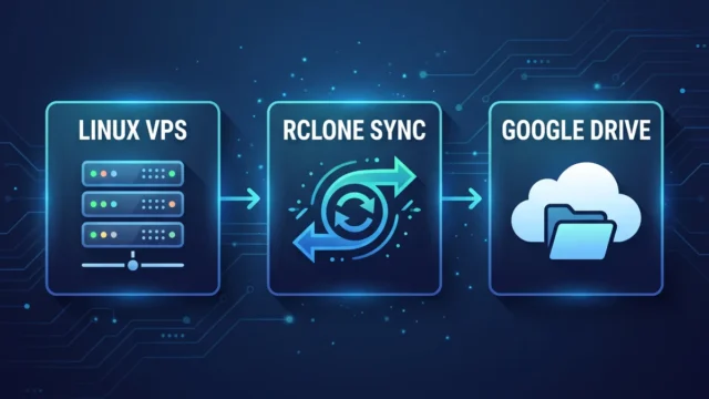 LinuxVPSのrcloneを使ったGoogleDriveへの同期の流れ