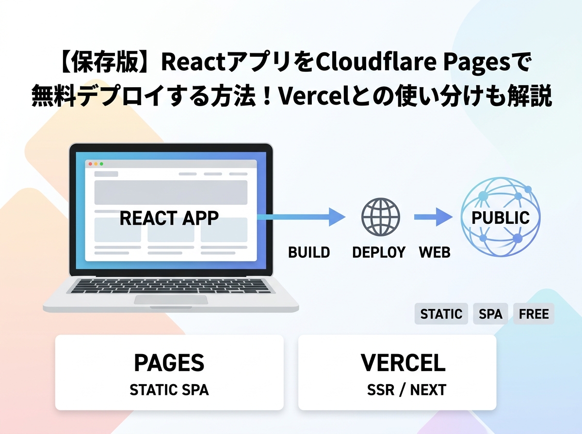 ReactアプリをcloudflarePagesで無料デプロイする流れ