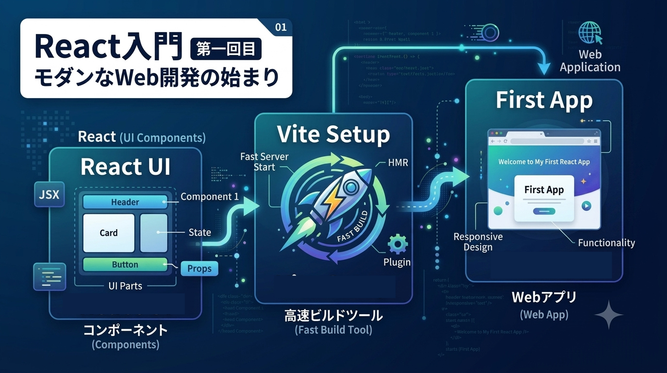 第1回ReactアプリをViteを使ってビルドする流れ